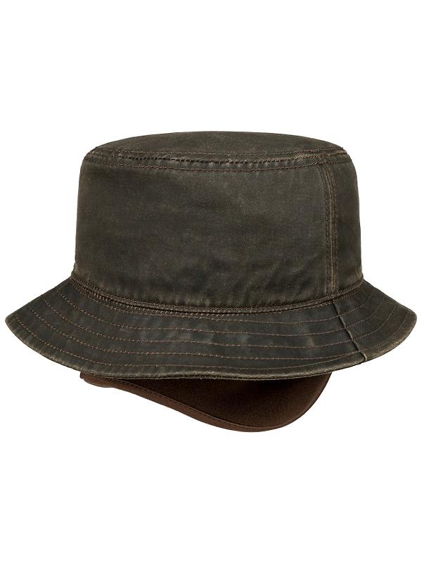 Stetson Cloth Bucket Hat with Ear Flaps - Brown Image 4