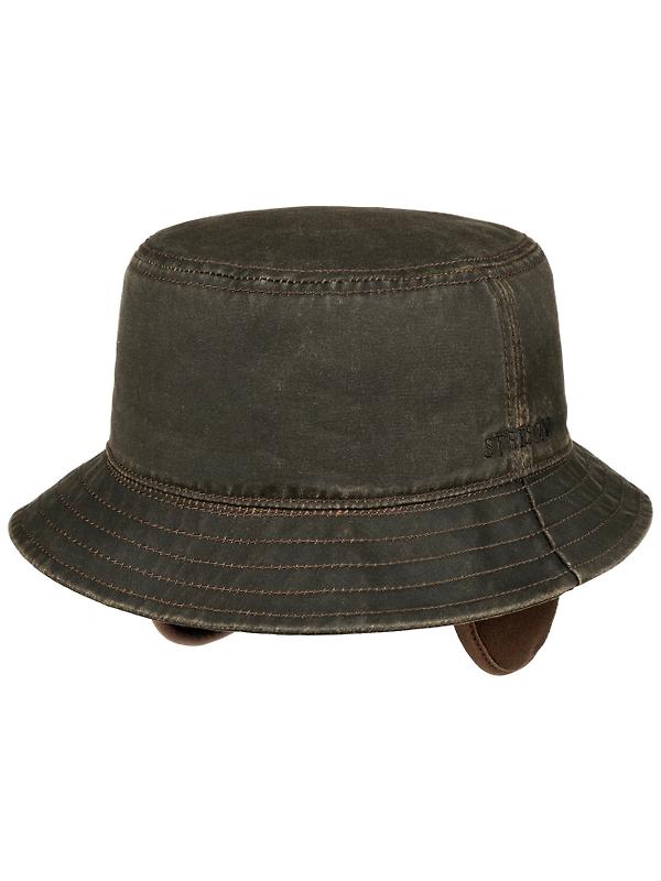 Stetson Cloth Bucket Hat with Ear Flaps - Brown Image 1