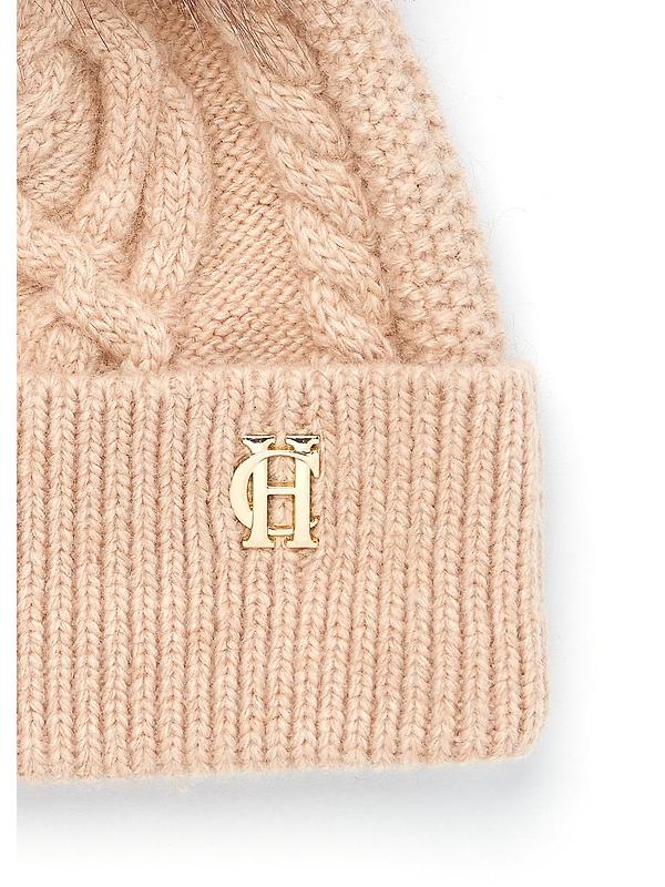 Holland Cooper Cortina Beanie Bobble Hat - Camel Champagne Image 2