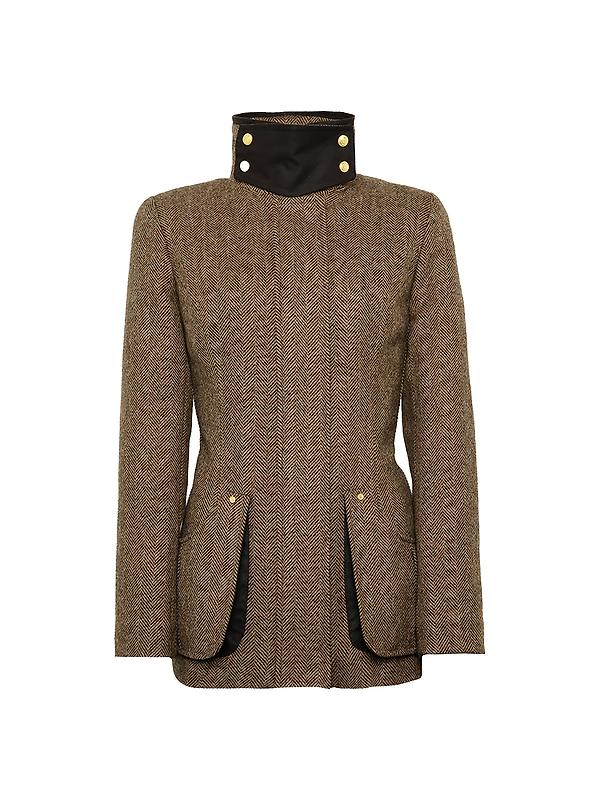 Holland Cooper Women's Country Classic Jacket - Large Scale Brown Herringbone Image 1