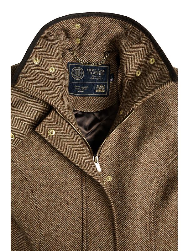 Holland Cooper Women's Country Classic Jacket - Large Scale Brown Herringbone Image 10