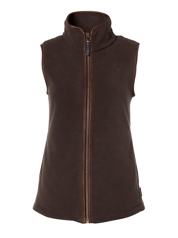 Holland Cooper Women's Country Fleece Gilet - Chocolate Product Image