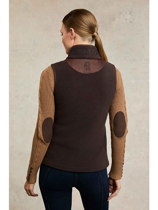 Holland Cooper Women's Country Fleece Gilet - Chocolate Image 7