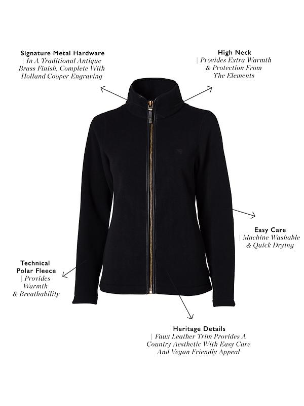 Holland Cooper Women's Country Fleece Jacket - Black Image 8
