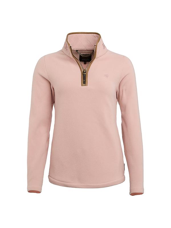 Holland Cooper Women's Country Fleece Quarter Zip - Soft Pink Image 1