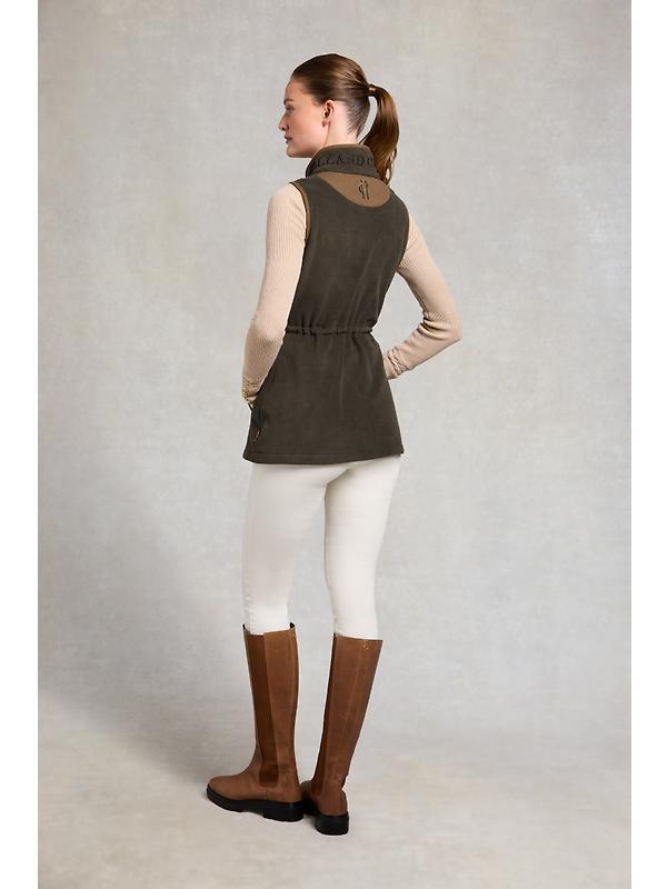 Holland Cooper Women's Country Longline Fleece Gilet - Khaki Image 7