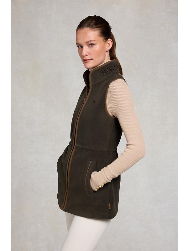 Holland Cooper Women's Country Longline Fleece Gilet - Khaki Image 4