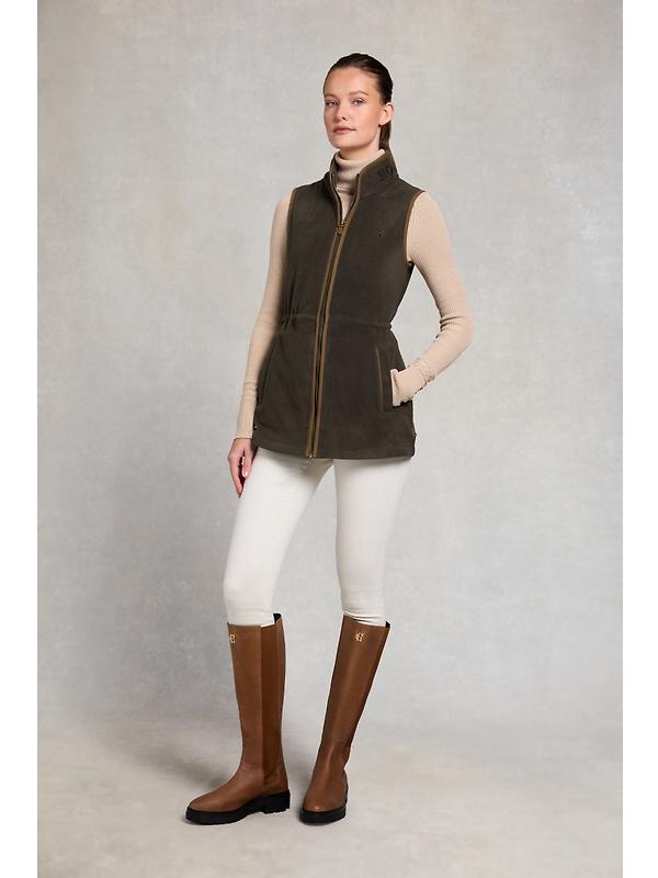 Holland Cooper Women's Country Longline Fleece Gilet - Khaki Image 5