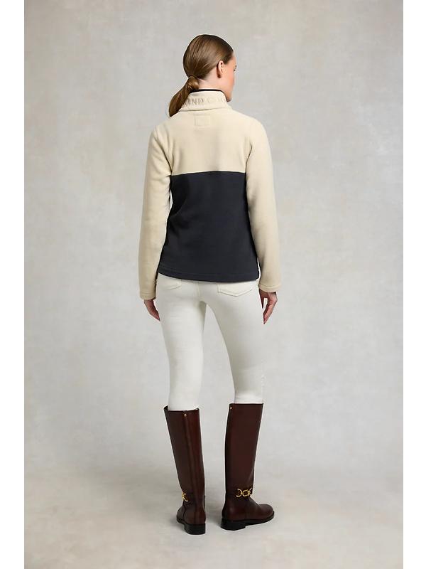 Holland Cooper Women's Country Quarter Zip Jacket - Ecru Navy Image 4