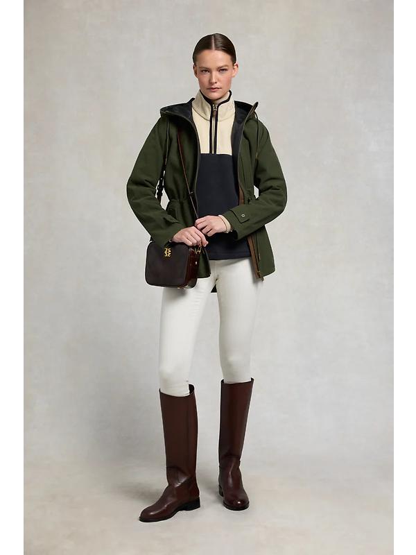 Holland Cooper Women's Country Quarter Zip Jacket - Ecru Navy Image 6