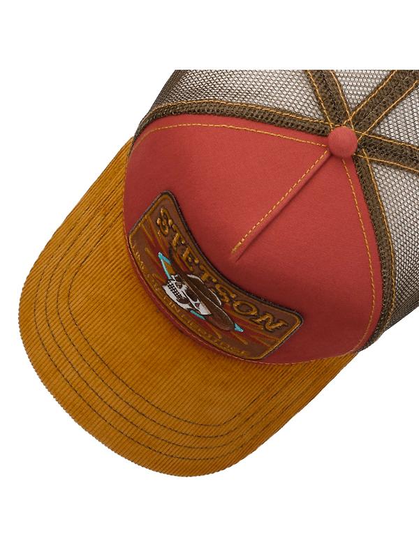 Stetson Cowboy Skull Trucker Cap - Red Image 2