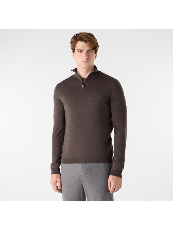 Oliver Sweeney Men's Curragh Jumper - Chocolate Image 2