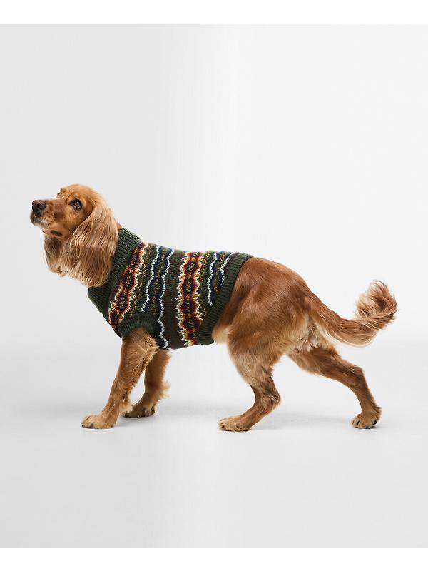 Barbour Case Fair Isle Dog Gift Set - Olive Image 2