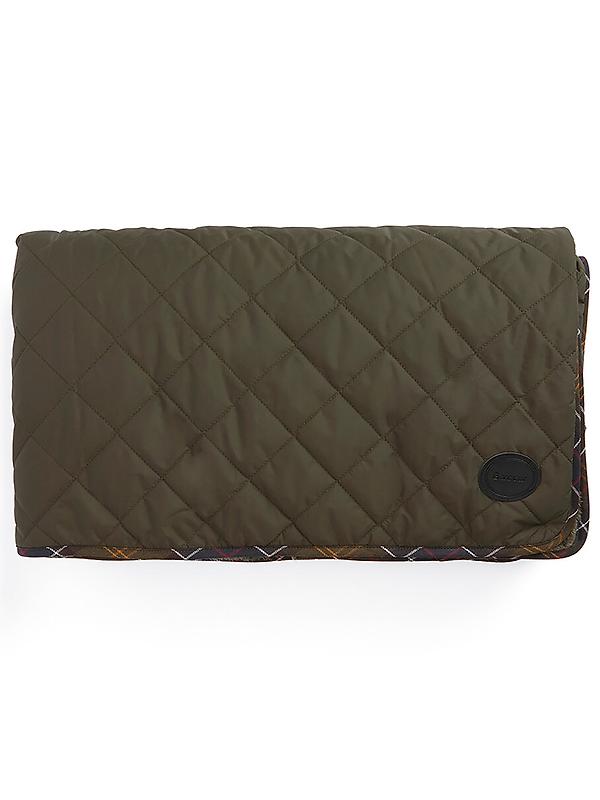 Barbour Dog Quilt & Fleece Blanket - Olive Image 1