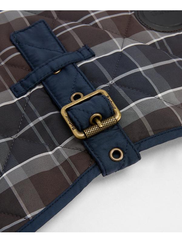 Barbour Tartan Dog Coat - Midnight Oak Image 5