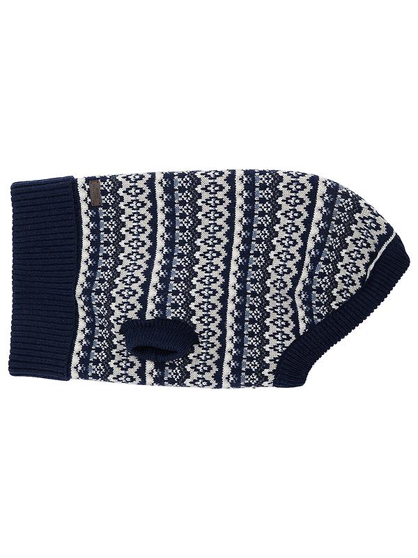 Barbour Marlow Fair Isle Dog Jumper - Navy Image 1