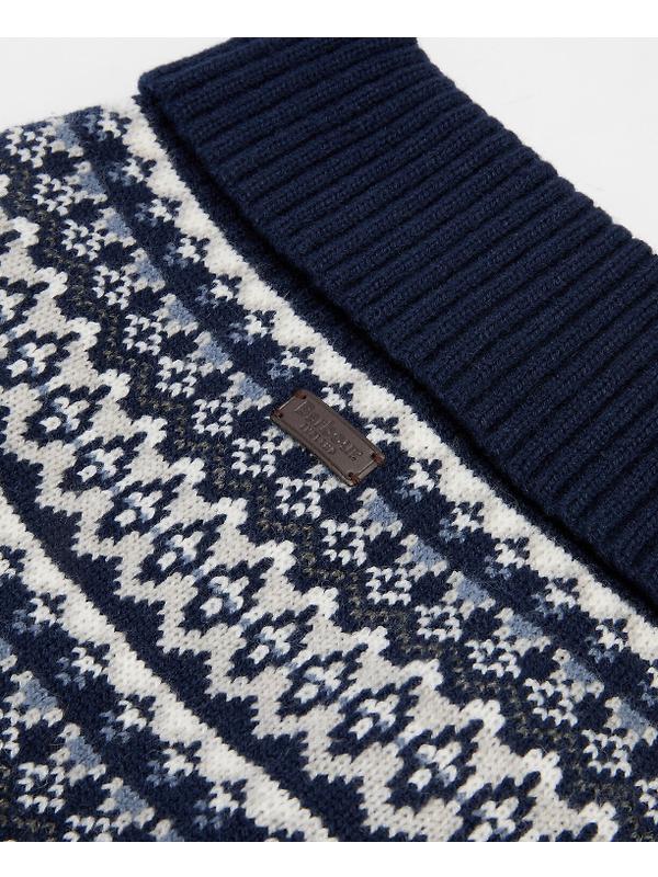 Barbour Marlow Fair Isle Dog Jumper - Navy Image 4