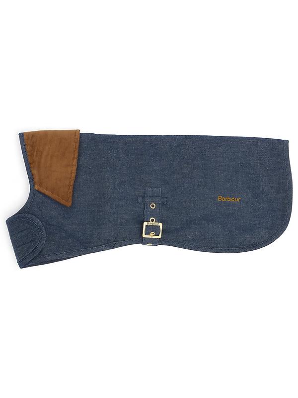 Barbour Denim Drywax Dog Coat - Indigo Image 1