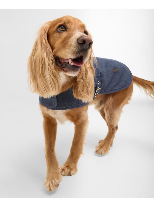 Barbour Denim Drywax Dog Coat - Indigo Image 2