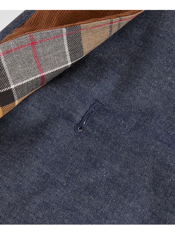 Barbour Denim Drywax Dog Coat - Indigo Image 6