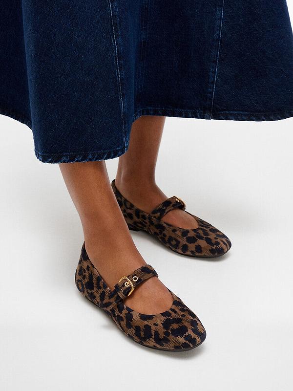 Fitflop Women's DELICATO Leopard Suede Mary Janes - Chocolate Mix Image 12