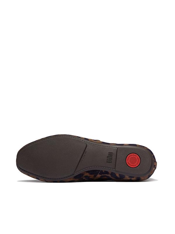 Fitflop Women's DELICATO Leopard Suede Mary Janes - Chocolate Mix Image 6