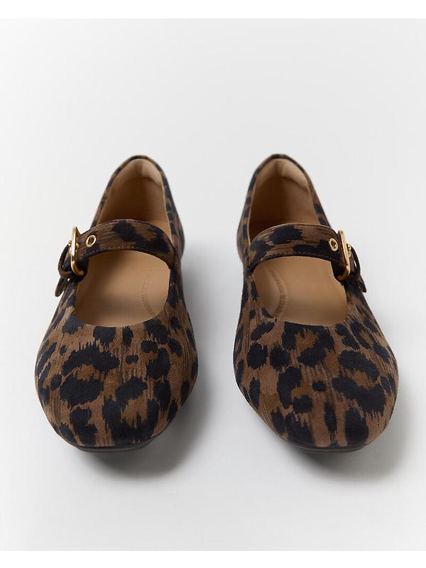 Fitflop Women's DELICATO Leopard Suede Mary Janes - Chocolate Mix Image 9