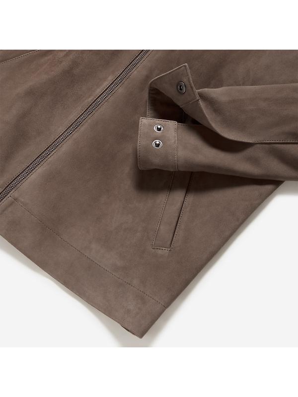 Oliver Sweeney Men's Dimson Kid Suede Biker Jacket - Truffle Image 6