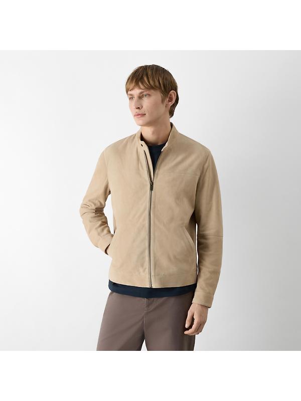 Oliver Sweeney Men's Dimson Suede Biker Jacket - Sand Image 2