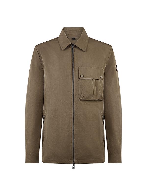 Belstaff Men's Cotton Gabardine Drome Overshirt - Major Brown Image 1