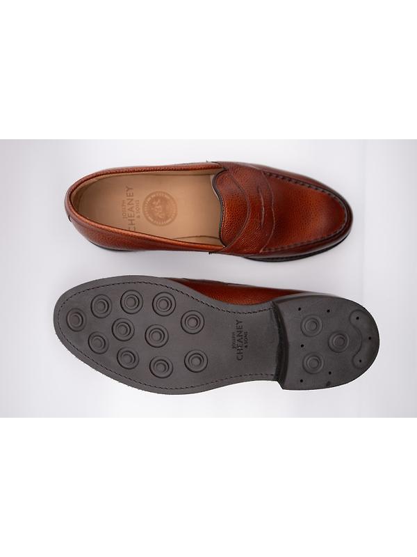 Cheaney Men's Howard R Loafers - Mahogany Grain Leather Image 6