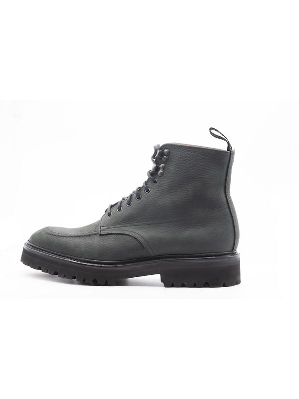 Cheaney Men's Brixton M Apron Derby Boots - Black Grain Nubuck Image 2