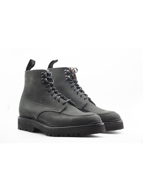 Cheaney Men's Brixton M Apron Derby Boots - Black Grain Nubuck Image 3
