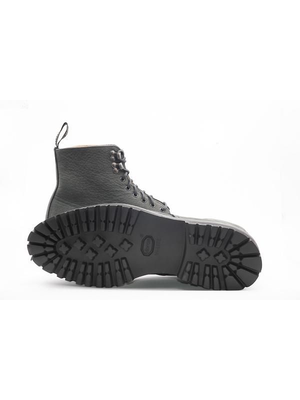 Cheaney Men's Brixton M Apron Derby Boots - Black Grain Nubuck Image 4