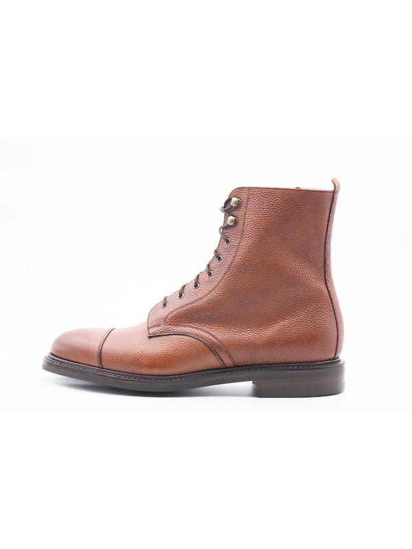 Cheaney Men's Elliott II R Capped Derby Boots - Mahogany Grain Leather Image 2