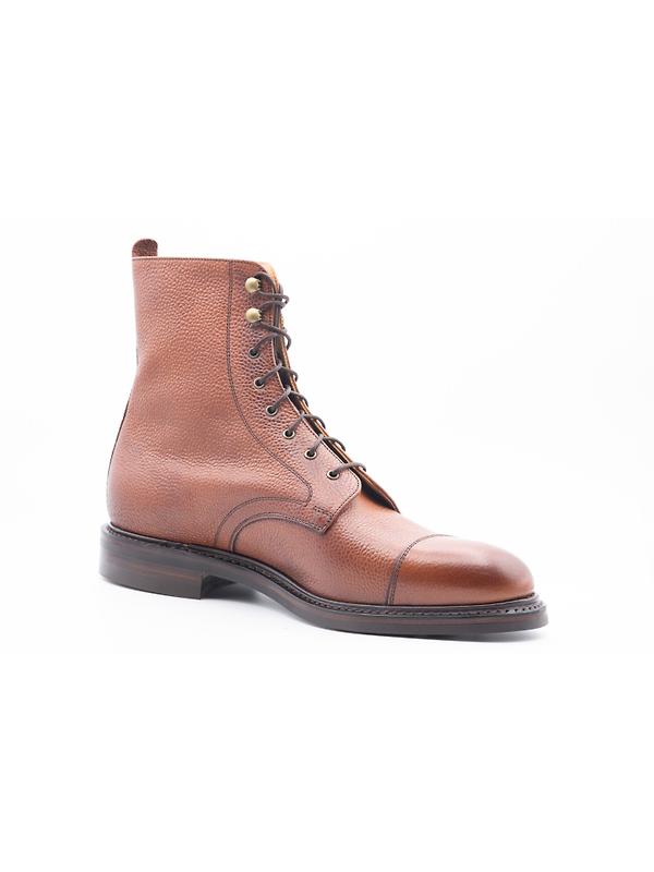 Cheaney Men's Elliott II R Capped Derby Boots - Mahogany Grain Leather Image 3