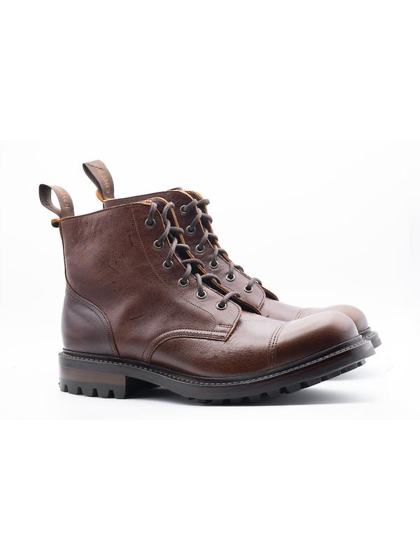 Cheaney Men's Hurricane II C Derby Boots - Whiskey Kudu Leather Image 4