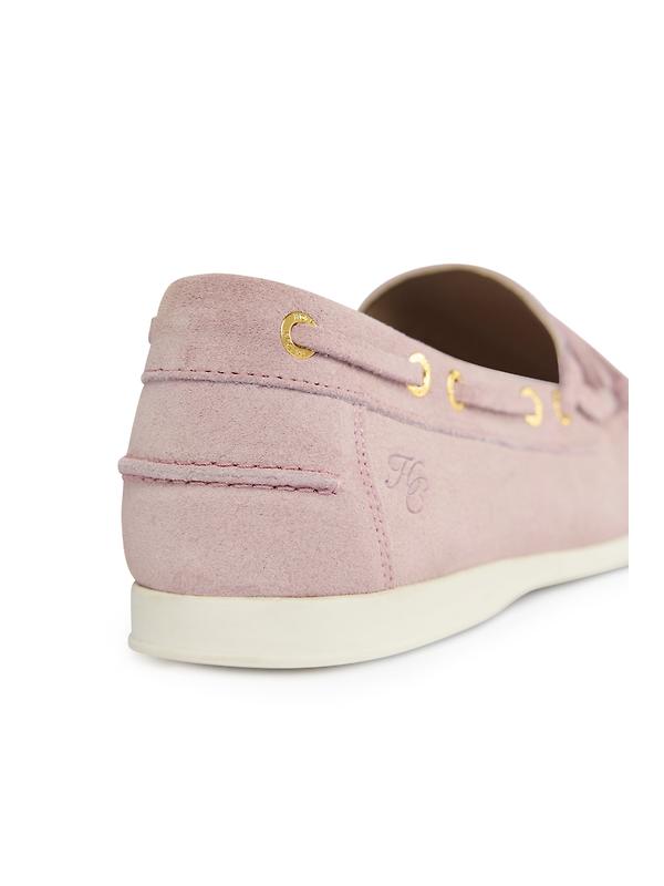 Holland Cooper Women's Deck Shoes - Blush Suede Image 7