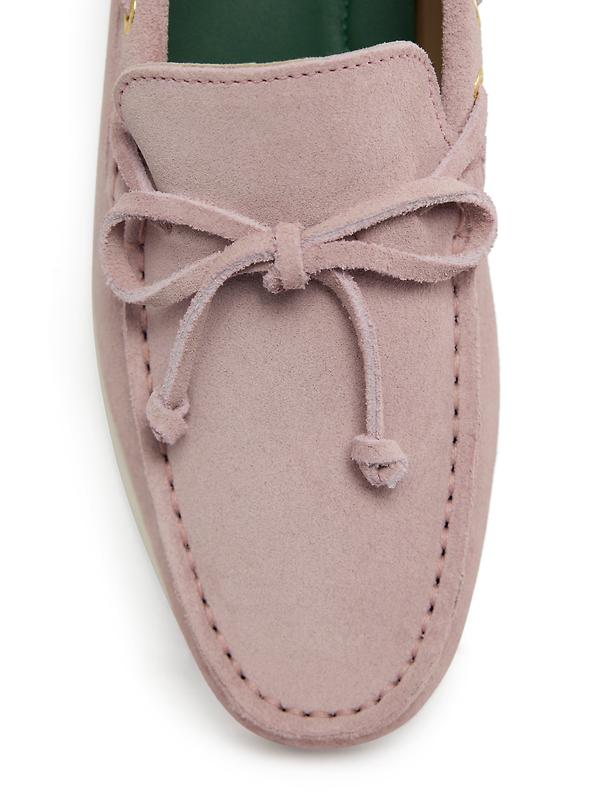 Holland Cooper Women's Deck Shoes - Blush Suede Image 6