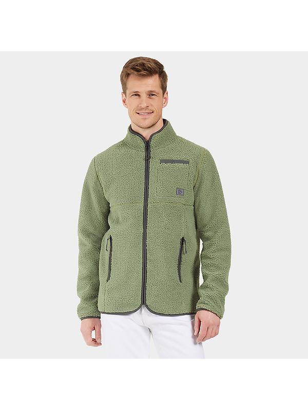 Didriksons Men's Phoenix Full-Zip Fleece Jacket - Light Moss Image 2