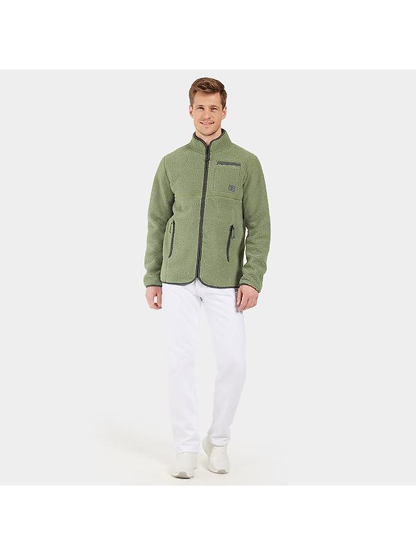 Didriksons Men's Phoenix Full-Zip Fleece Jacket - Light Moss Image 3