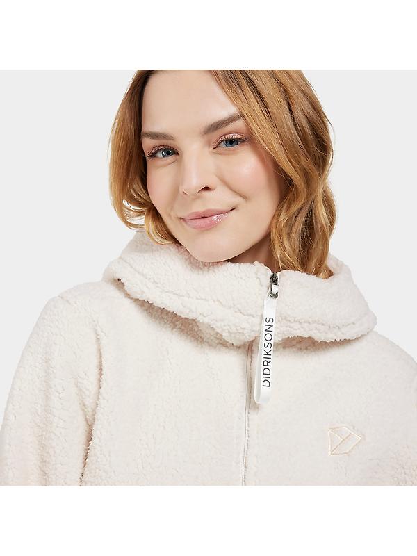 Didriksons Women's Anniken Full-Zip Fleece Jacket - Shell White Image 8