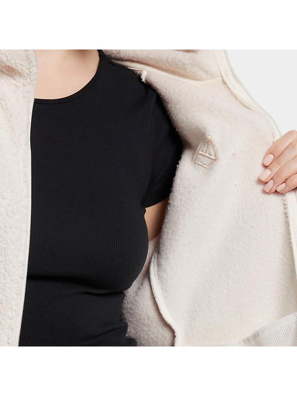Didriksons Women's Anniken Full-Zip Fleece Jacket - Shell White Image 9