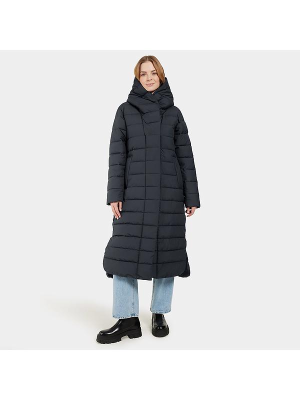 Didriksons Women's Stella Long Parka - Dark Night Blue Image 3