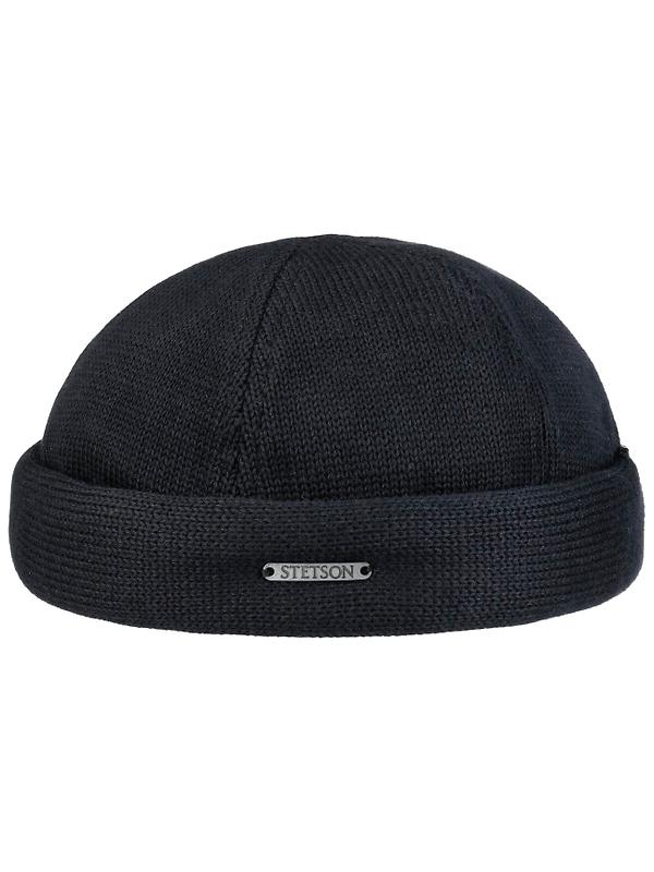 Stetson Docker Cotton Knit Hat - Black Image 1