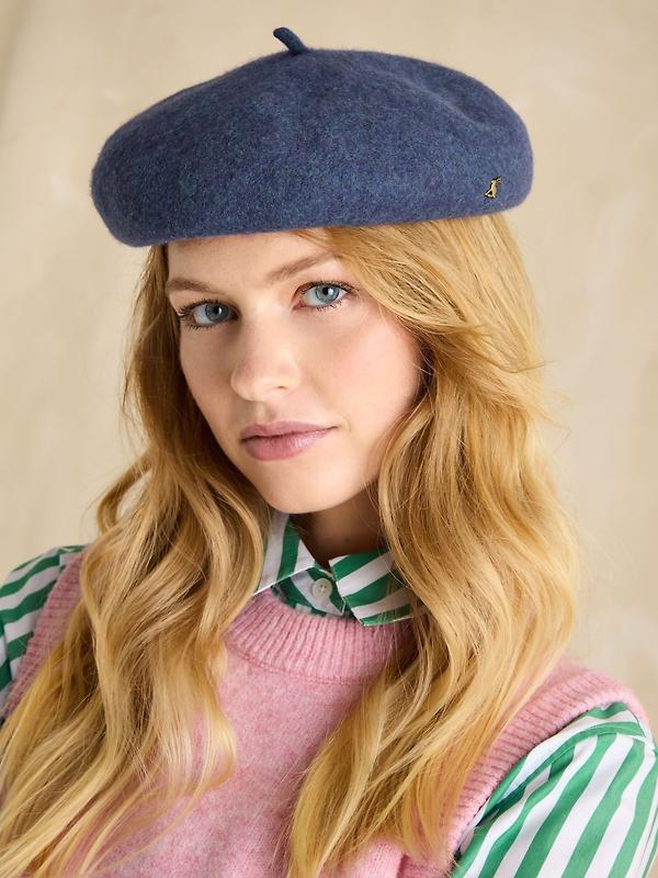 Joules Women's Amelie Adjustable Wool Beret Hat - Navy Image 3