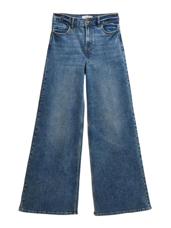 Joules Women's Palazzo Jeans - Mid Blue Denim Product Image
