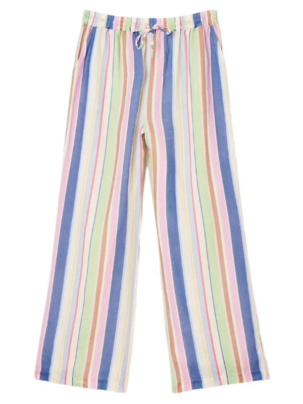 Product image of Joules Women's Linen Trousers - Multi Stripe