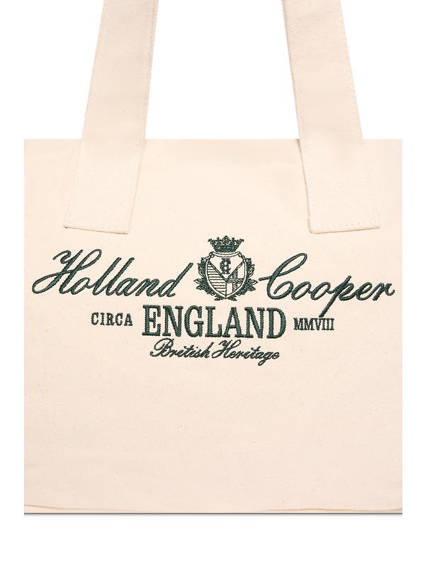 Holland Cooper Women's Essential Tote Bag - Ecru Racing Green Image 4