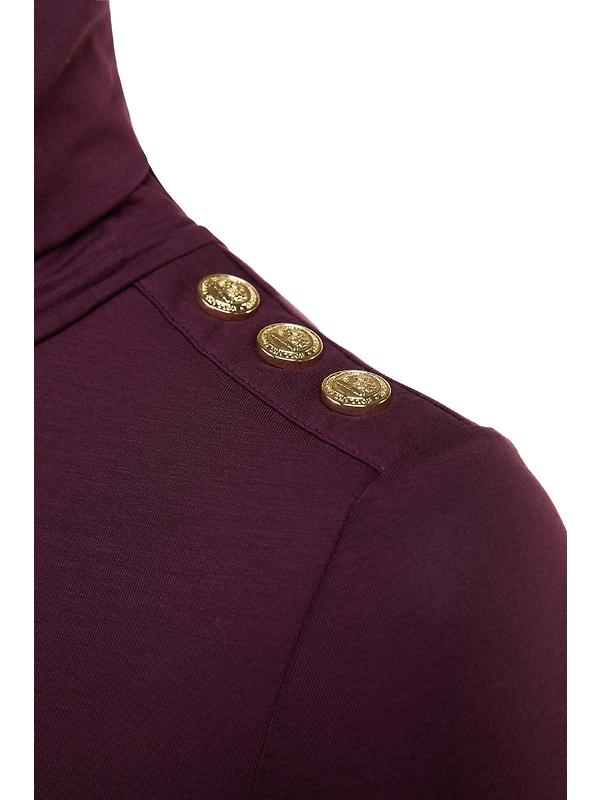 Holland Cooper Women's Essential Roll Neck - Burgandy Image 4